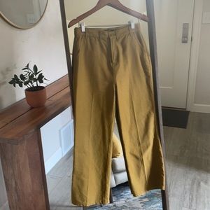 Mustard wide leg pants